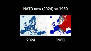 NATO member states now 2024 vs 1960 map countries nato defence 1960 2024 youtubeshorts [upl. by Darrell]