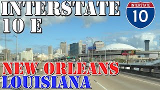 I10 East  New Orleans  Louisiana  4K Highway Drive [upl. by Holmun298]