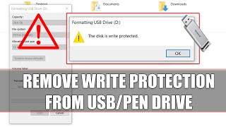 Remove Write Protection from USBPen Drive on Windows 2 methods [upl. by Ardys]