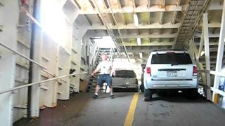 Port Jefferson Ferry  Driving on to Ferry [upl. by Etem]