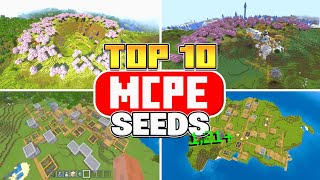 Top 10 BEST Village Seeds For Minecraft Bedrock 121 [upl. by Ynaffik442]