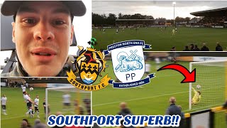 NON LEAGUE SOUTHPORT SHOCK LILYWHITES  Southport vs Preston [upl. by Nelluc]