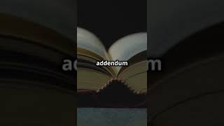 Addendum  Meaning amp usage WordOfTheDay Vocabulary LearnEnglish [upl. by Di]