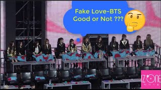 IZONE Reaction to BTS Fake Love  GDA 2019 Golden Disk Awards 2019 [upl. by Faunia105]