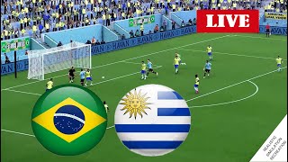 uruguay vs brazil live streaming  video game simulation EFOOTBALL [upl. by Arlyn]