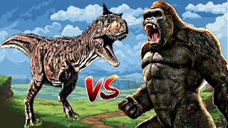 Carnotaurus vs Kong Fight With SHINCHAN vs CHOP Epic Battle [upl. by Elman]