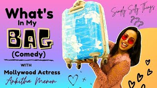 Whats In My BAG Comedy Ft Mollywood Actress  Simply Silly Things [upl. by Sari]