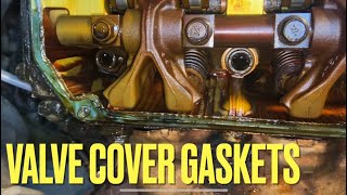 Valve cover gaskets replacement timelapse on gen3 Montero Pajero [upl. by Imeaj]