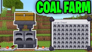 How To Make a Coal Farm In Minecraft Bedrock 121  EASY [upl. by Jamel]