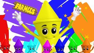 Crayon Color Song  Color Song For Children  Kindergarten Nursery Rhymes By Farmees [upl. by Ahtela801]