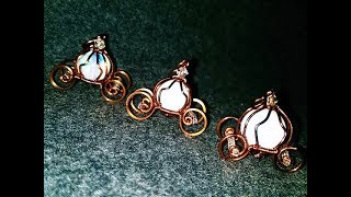 pumpkin vehicle pendant with opalite  Cinderella carriage 6 [upl. by Weissman199]