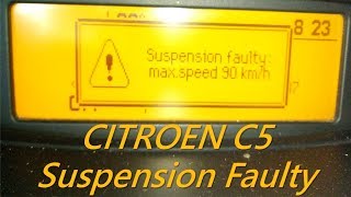 Citroen C5  Hydractive Suspension Fault Hydraulic Motor  Pump Problem Suspension Fuse Location [upl. by Bashuk]