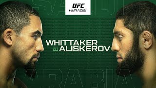 UFC SAUDI ARABIA LIVE WHITTAKER VS ALISKEROV LIVESTREAM amp FULL FIGHT NIGHT COMPANION [upl. by Acined363]