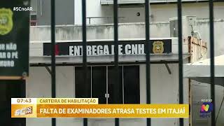 Falta de examinadores atrasa testes do Detran em Itajaí [upl. by Alyak]