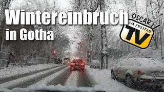 Wintereinbruch in Gotha [upl. by Einnek]