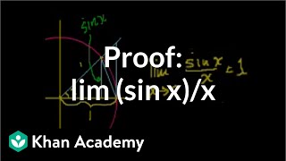 Proof lim sin xx  Limits  Differential Calculus  Khan Academy [upl. by Chester924]