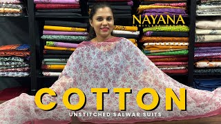 Cotton Unstitched Salwar Suits [upl. by Horatius]