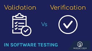 Validation vs Verification  Software Testing [upl. by Ayat]