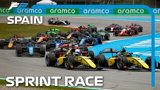 F2 Sprint Race Highlights  2024 Spanish Grand Prix [upl. by Robinia]