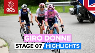 Fireworks On Tough Summit Finish  Giro Donne 2022 Stage 7 Highlights [upl. by Brande]