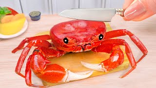 Satisfying Miniature Spicy Gochujang Crab Korean Style Recipe  1000 Mini Yummy Cooking Video [upl. by Oirevlis]