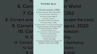 Fortnite Quiz Q20 [upl. by Priebe]