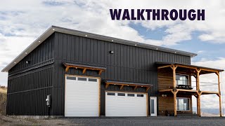 60x40 Barndominium WalkthroughTour Shop House Garage With Living Quarters [upl. by Casia]