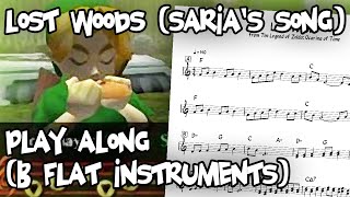 Lost Woods Sarias Song  Play Along  Bb Version [upl. by Fianna285]