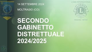 SECONDO GABINETTO DISTRETTUALE 20242025 [upl. by Nylarad]