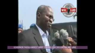 Gov Fashola arrests Army Colonel for driving on BRT bus lane [upl. by Radnaskela]