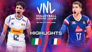 🇮🇹 ITA vs 🇫🇷 FRA  Quarter Finals  Highlights  Mens VNL 2024 [upl. by Nairbal639]