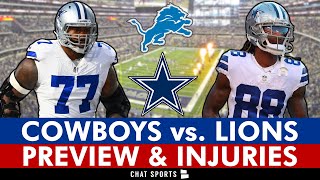 Dallas Cowboys vs Detroit Lions Injury Report Top Matchups Players To Watch Week 17 NFL Preview [upl. by Wilmer]