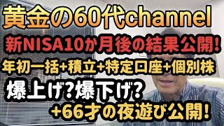 新NISA10か月後の結果公開年初一括積立特定口座個別株66才の夜遊び公開 [upl. by Yedoc]