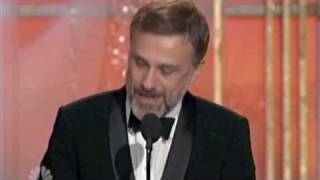 Christoph Waltz Golden Globe acceptance speech [upl. by Mccallion]