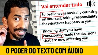 Como Usar o Texto Em Inglês Com Áudio Pra Treinar o Listening e Entender Tudo [upl. by Crispen]