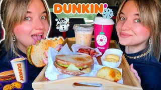 Dunkins New Food Items Are INCREDIBLE im shocked new winter food and drink [upl. by Maria]