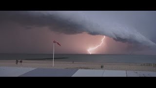 Storm  Arcus Shelf Cloud over the sea Belgium [upl. by Nitsuj777]