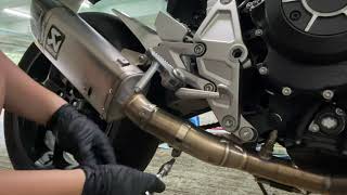 Install NITRON Rear Motorcycle Shock Honda CB1000R 本田 [upl. by Airetas]