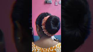 hairstyle trending hairbun😘💕 music [upl. by Niamrahc]