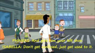 Phineas and Ferb  Ferb Latin Music Video with onscreen lyrics HD [upl. by Conni665]