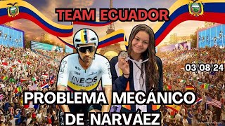 TRICOLOR ES SEGUNDA I NARVÁEZ NO PUDO DEFENDER EL ORO DE CARAPAZ ciclismo deportesparís natación [upl. by Buckingham]