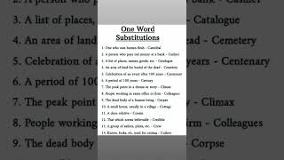 One word substitutions substitution vocabulary substitutes shorts shortsyoutube english [upl. by Anaiq]