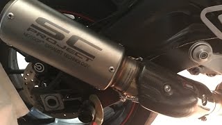 SC Project BMW S1000RR exhaust in 60mm out 65mm [upl. by Aneris]