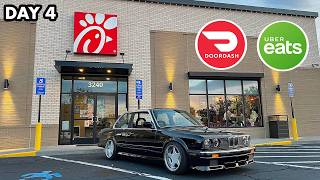 Day 4 Fall POV Delivering Uber Eats  DoorDash In My 500whp Turbo E30 [upl. by Eednahs]