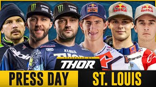 2024 St Louis Supercross  Press Day ft Tomac Lawrence Sexton [upl. by Anak]