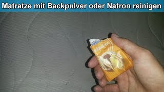 Matratze mit Natron oder Backpulver reinigen  Bett Matratze mit Hausmittel sauber machen [upl. by Notelrac]