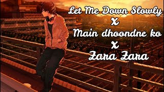 Let Me Down Slowly x Main Dhondne Ko X Zara Zara Mashup Song remix new remix [upl. by Iaverne]