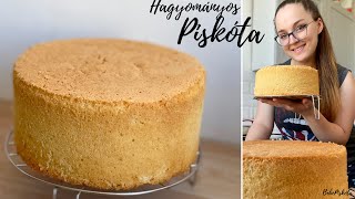 HAGYOMÁNYOS PISKÓTA🎂  BebePiskóta [upl. by Gwenni]