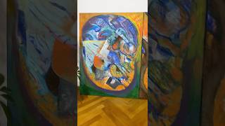 BLUE ORANGE VIOLET Painting process art painting abstract art ract [upl. by Lananna]