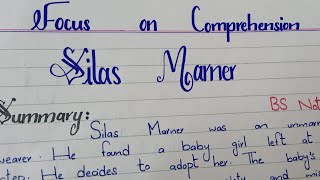 Focus on comprehensionUnit no 2Silas MarnerSummary Best handwritten notes BS Eng 1st Sem PU [upl. by Cinemod]